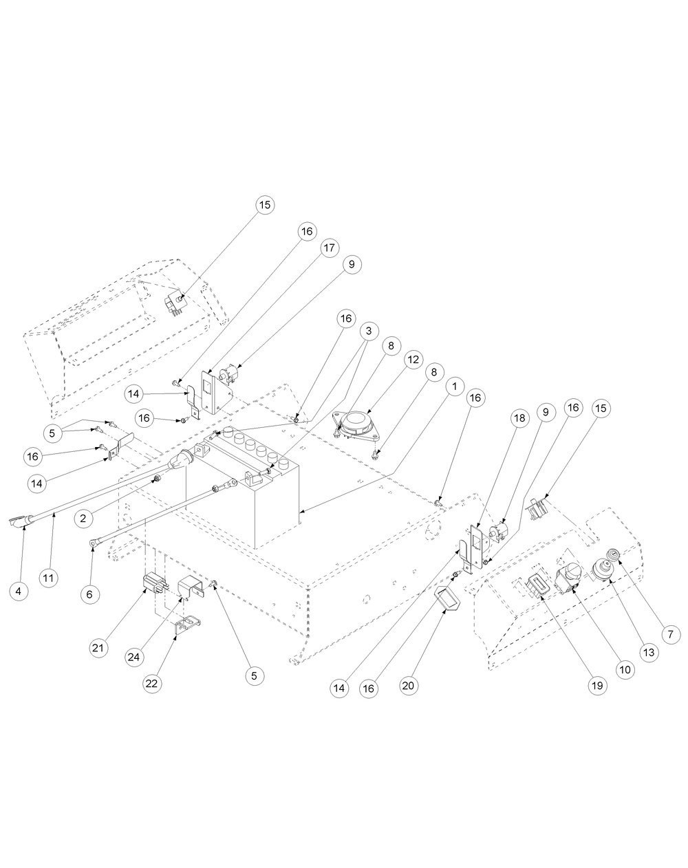 Electrical Assembly Diagram and Parts List for Z-FORCE48 53AA5B6V-53AA5B6V710 Cub Cadet Lawn Tractor